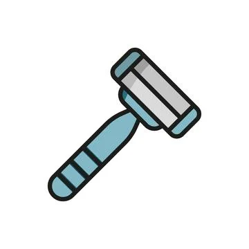 Razor bathroom icon vector basic design simple and modern Illustrazione stock