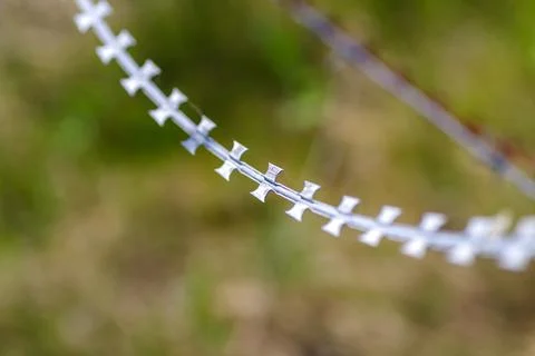 Razor blade barbed wire Stock Photos