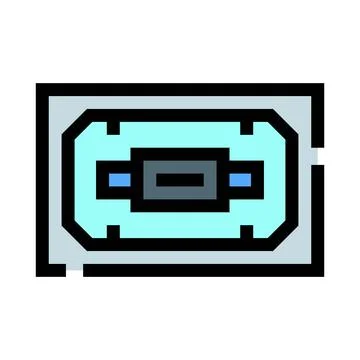 Razor blade icon illustrating sharp cutting tool for grooming Stock Illustration
