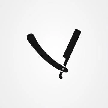 Razor blade icon logo vector design Stock Illustration
