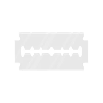 Razor blade icon. Sharp blade grey vector Illustrazione stock