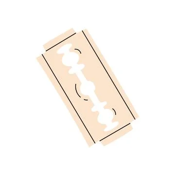 Razor blade icon vector drawn in hand drawn style. Stock Illustration