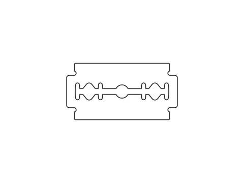 Razor blade icon. Vector illustration, flat design. Stock Illustration
