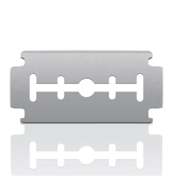 Razor blade isolated on white Stock Illustration