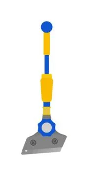 Razor Blade Scraper tool vector flat illustration Stock Illustration