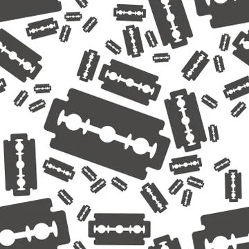 Razor blade seamless pattern Stock Illustration