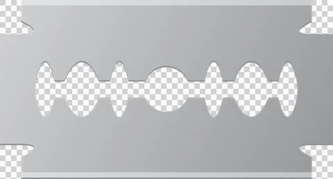 Razor blade: a sharp, metal tool used for cutting hair and other materials .. Stock Illustration