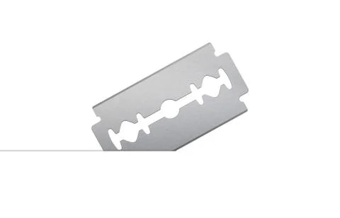 Razor blade on white background Stock Photos