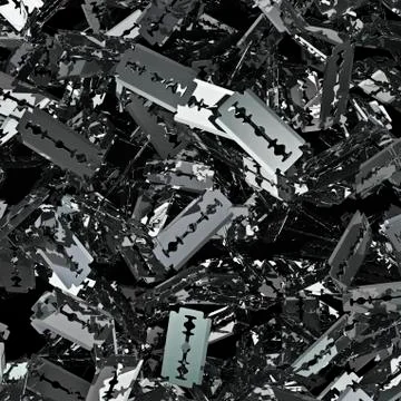 Razor blades background Illustrazione stock