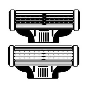 Razor blades in the vector Stock Illustration