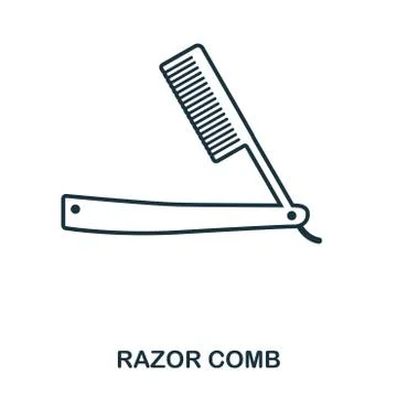 Razor Comb icon. Flat style icon design. UI. Illustration of razor comb icon Stock Illustration