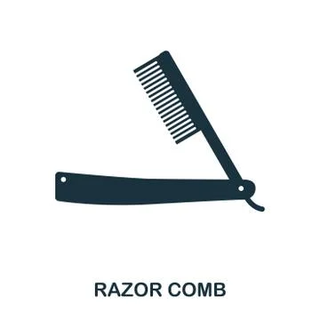 Razor Comb icon. Flat style icon design. UI. Illustration of razor comb icon Stock Illustration