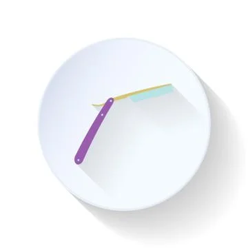 Razor flat icon Illustrazione stock