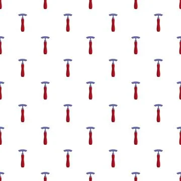 Razor grooming tools creating seamless pattern background Stock Illustration