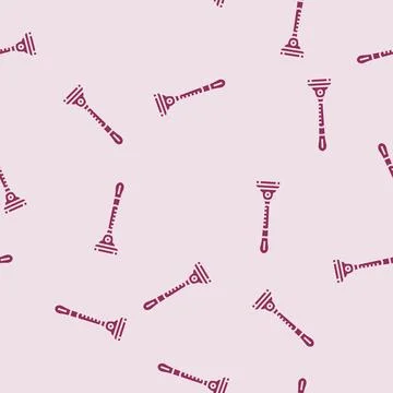 Razor hygiene glyph seamless pattern Stock Illustration