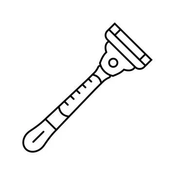 Razor hygiene line icon vector illustration 库存插图
