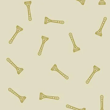 Razor hygiene line seamless pattern Stock Illustration
