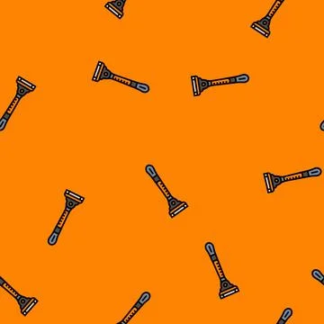 Razor hygiene vector seamless pattern Stock Illustration