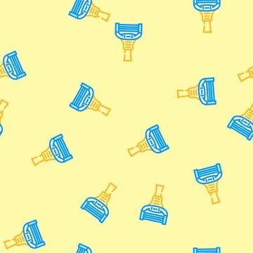 Razor hygiene vector seamless pattern Stock Illustration