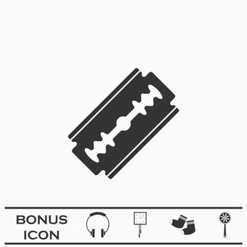 Razor icon flat Stock Illustration