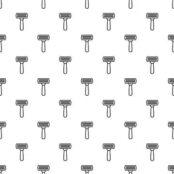 Razor icon simple outline line art pattern Stock Illustration