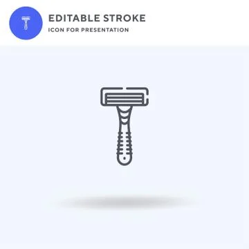 Razor icon vector, filled flat sign, solid pictogram isolated on white, logo Stock Illustration