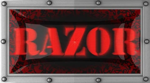 Razor on led Stock Footage 8745260