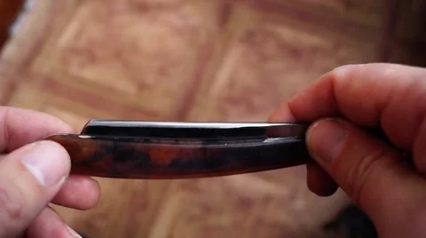 Razor open and try sharpness. Stock Footage 49738956