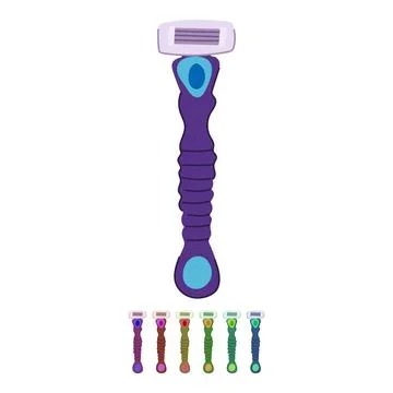 Razor shaver handle vector cartoon graphic Illustration