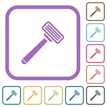 Razor simple icons Stock Illustration