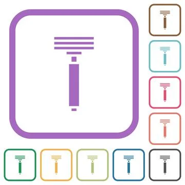 Razor simple icons Stock Illustration