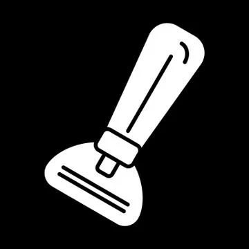 Razor vector icon. White shaving razor illustration on black background. Solid Stock Illustration