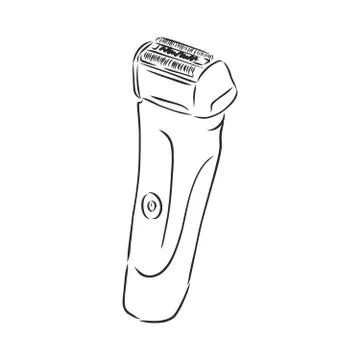 Razor vector sketch icon isolated on background. Hand drawn Razor icon. shavi Stock Illustration