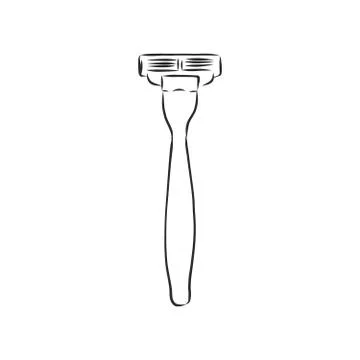 Razor vector sketch icon isolated on background. Hand drawn Razor icon. Razor Stock Illustration
