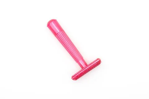 Razor on white background with selective focus Stock Photos
