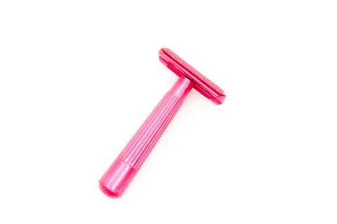 Razor on white background with selective focus Stock Photos