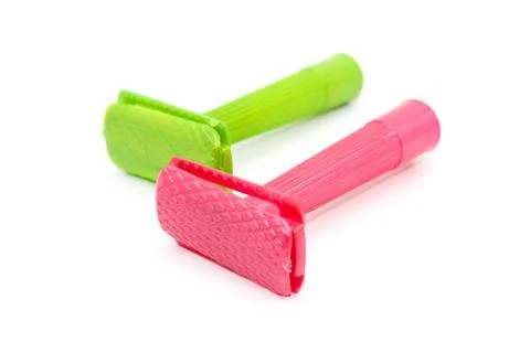Razor on white background with selective focus 写真素材