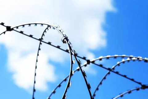 Razor Wire Background Stock Photos