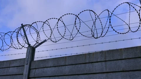 Razor wire Stock Footage 169249675
