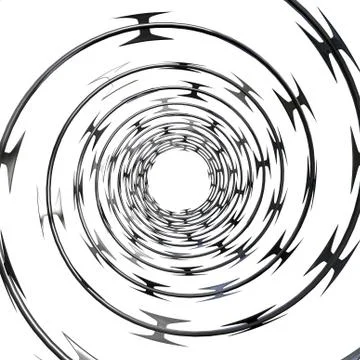 Razor wire middle Stock Illustration