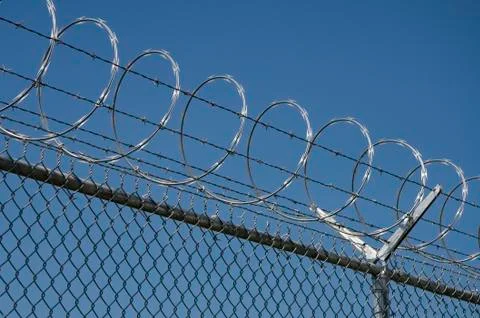 Razor wire Fotos Stock