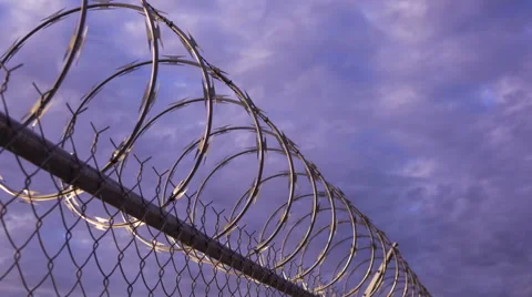 Razor Wire Timelapse Stock Footage 44748789