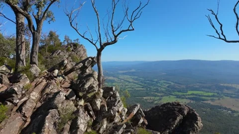 Razorback Ridgeline with Valley Below Stock Footage 331898523