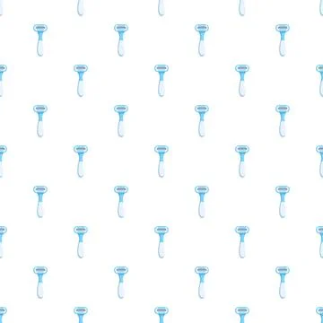 Razors repeating pattern on white background Stock Illustration