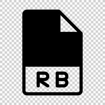 Rb file format icons. Files type symbol document icon.  库存插图