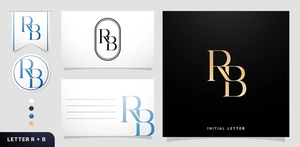 RB Monogram Letter Stock Illustration