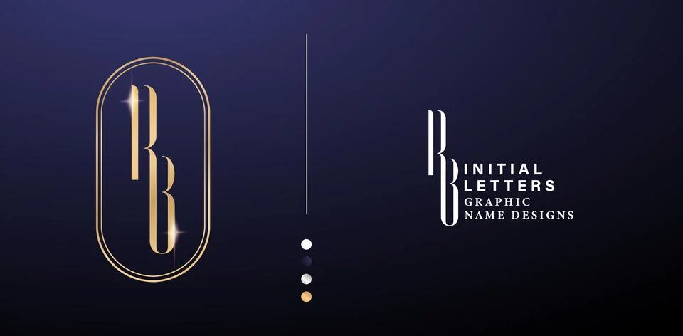 RB Monogram Logo Stock Illustration