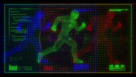 RBG Digital Runner with Data Screen Video stock 263731199