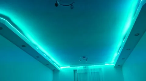 RBG LED Lights Medium Speed - WARNING MAY CAUSE EPILEPTIC SEIZURES Stock Footage 46516915