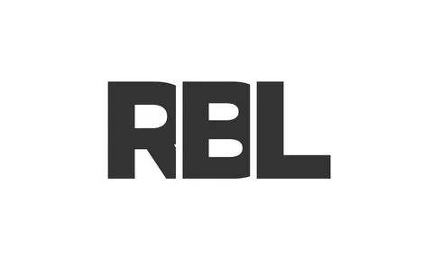RBL logo design template with strong and modern bold text. Initial based ve.. 스톡 일러스트